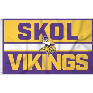 2Pcs Minnesota Vikings NF NFL Football Bold 3' x 5' Banner Flag Single Sided - Home Decor