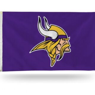 2Pcs Minnesota Vikings NFL Standard 3' x 5' Banner Flag Single Sided - Indoor or Outdoor
