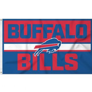 2Pcs NFL Buffalo Bills NFL Football Bold 3' x 5' Banner Flag Single Sided - Indoor or Outdoor - Home Decor