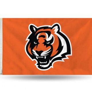 2Pcs NFL cincinnati bengals Bold 3' x 5' Banner Flag Single Sided - Indoor or Outdoor