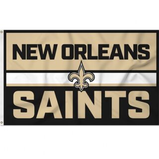 2Pcs New Orleans Saints flagNFL Football Bold 3' x 5' Banner Flag Single Sided - Indoor or Outdoor - Home Decor