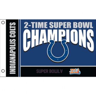 2Pcs Rico Industries NFL Football Bold 3' x 5' Banner Flag Single Sided - Indoor or Outdoor - Home Decor