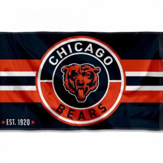 2Pcs WinCraft Chicago Bears Patch Button Circle Logo Flag Large 3x5 Banner