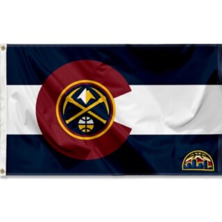 2Pcs WinCraft Denver Nuggets State of Colorado Indoor Outdoor Flag Banner