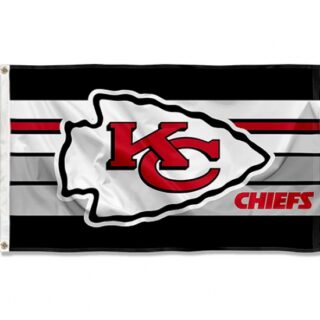2Pcs WinCraft Kansas City Chiefs Retro Stripes Large 3x5 Flag