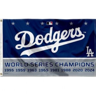 2Pcs WinCraft Los Angeles Dodgers 8 Time World Champions Series 3x5 Flag