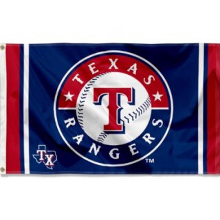 2Pcs WinCraft Texas Rangers Circle Logo 3x5 Foot Grommet Banner Flag