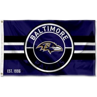 2pcs WinCraft Baltimore Ravens Patch Button Circle Logo Flag Large 3x5 Banner