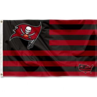 2pcs WinCraft Tampa Bay Buccaneers USA American Nation Stripes 3x5 Grommet Flag