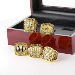 5Pcs NFL San Francisco 49ers Championship Ring Set World Cup fan memorabilia ring with wooden box - No. 11