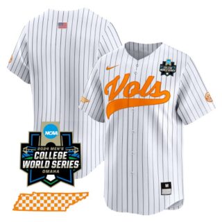 Tennessee Volunteers Team Jersey 2024 College World Series Vapor Premier NCAA Baseball Pinstripe
