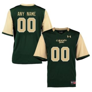 Custom Colorado State Rams Jersey Name and Number NCAA College Football Green