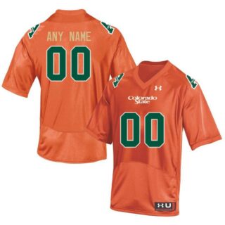Custom Colorado State Rams Jersey Name and Number NCAA College Football Orange