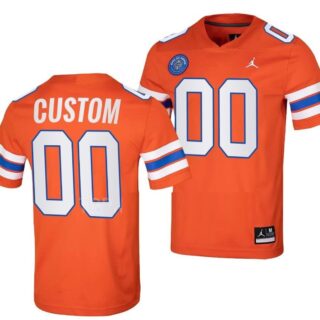 Custom Florida Gators Jersey Name and Number NCAA College Football Ring Of Honor Orange
