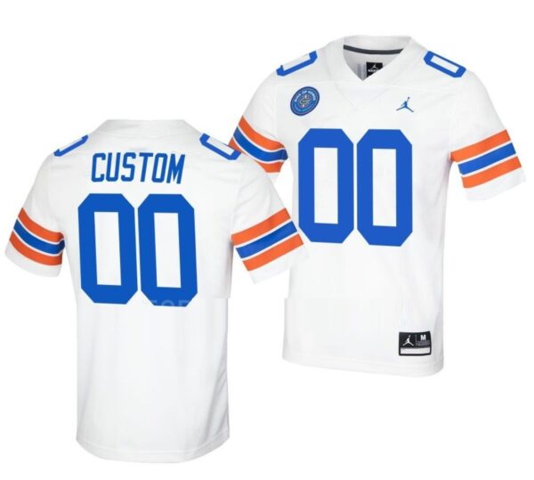 Custom Florida Gators Jersey Name and Number NCAA College Football Ring Of Honor White