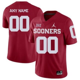 Custom Oklahoma Sooners Jersey Name and Number NCAA College Football Red