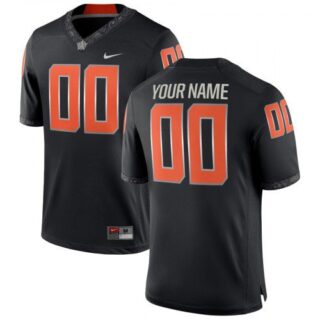 Custom Oklahoma State Cowboys Jersey Name and Number NCAA College Football Black