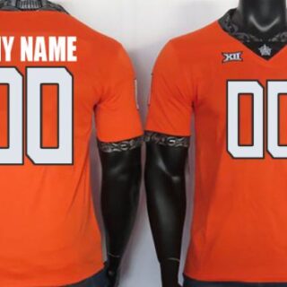 Custom Oklahoma State Cowboys Jersey Name and Number NCAA College Football Replica Orange