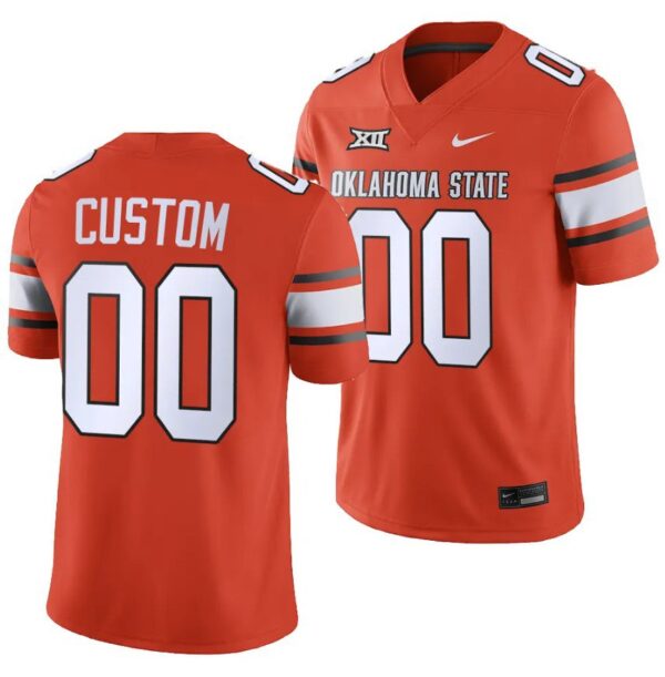 Custom Oklahoma State Cowboys Jersey Name and Number College Football 2023 Game Orange