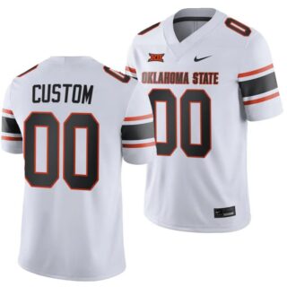 Custom Oklahoma State Cowboys Jersey Name and Number College Football 2023 Game White