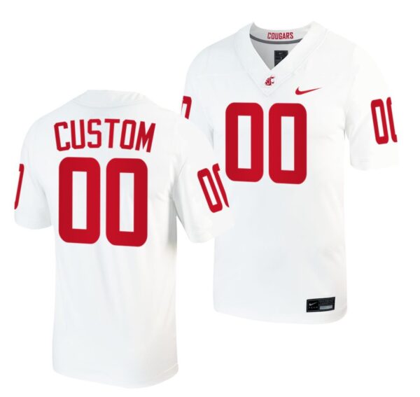 Custom Washington State Cougars Jersey Name and Number NCAA College Football Untouchable White