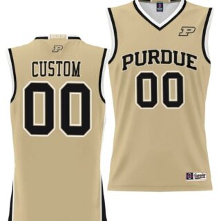 Custom Purdue Boilermakers Jersey Name and Number NIL College Basketball Lightweight Gold