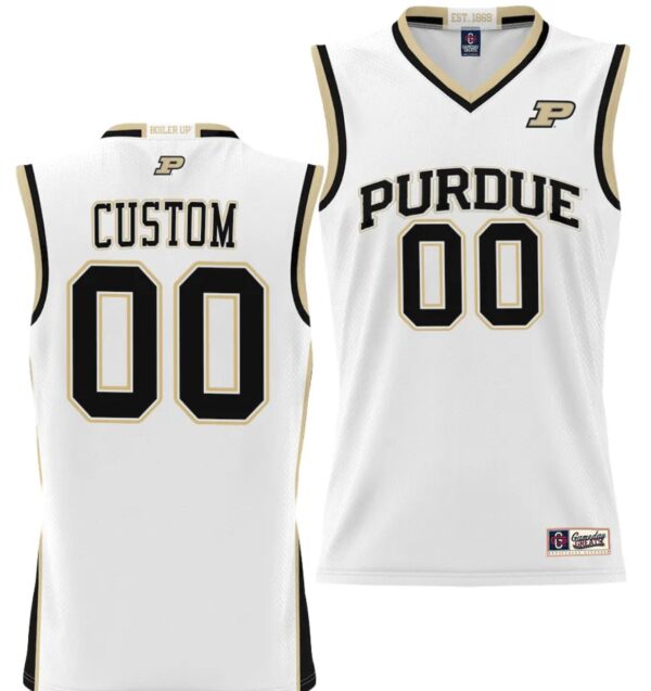 Custom Purdue Boilermakers Jersey Name and Number NIL College Basketball Lightweight White