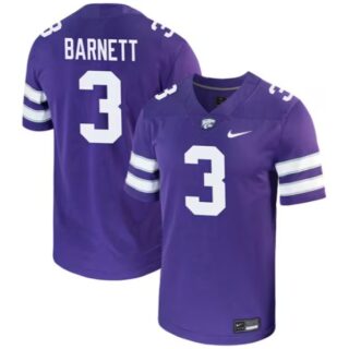 Blake Barnett Jersey Purple #3 Kansas State Wildcats Game NCAA College Football