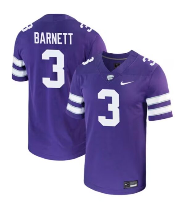 Blake Barnett Jersey Purple #3 Kansas State Wildcats Game NCAA College Football