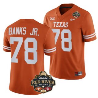 Texas Longhorns Kelvin Banks Jr. Jersey #78 2023 Allstate Red River Rivalry Orange Football