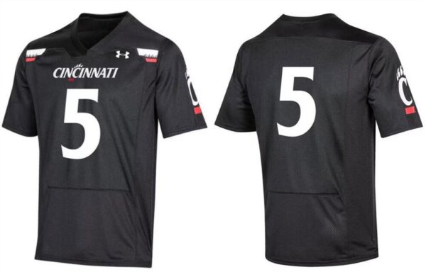 Cincinnati Bearcats Jersey #5 Black No Name College Football Stitched