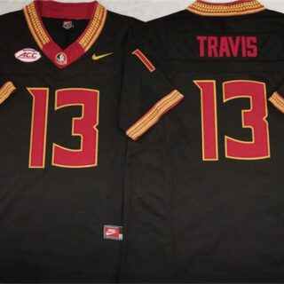 Florida State Seminoles #13 Jordan Travis Jersey Black 2023 F.U.S.E College Football Stitched