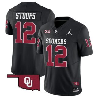 Drake Stoops Jersey #12 Oklahoma Sooners Vapor Limited College Football Stitched Black