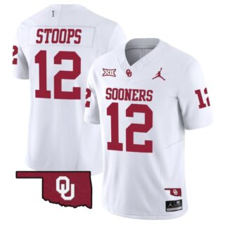 Drake Stoops Jersey #12 Oklahoma Sooners Vapor Limited College Football Stitched White