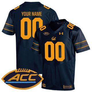Custom California Golden Bears Jersey Name and Number College Football Navy Home Game
