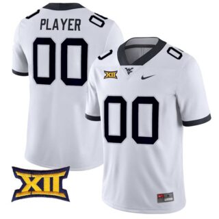 Custom West Virginia Mountaineers Jersey Name and Number College Football White All Stitched