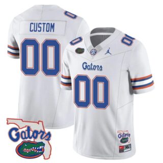 Custom Florida Gators Jersey Name and Number College Football White Limited All Stitched