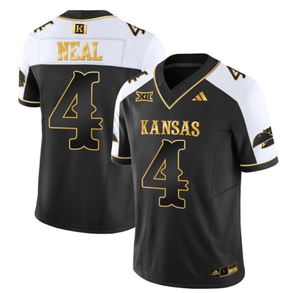 Devin Neal Jersey #4 Kansas Jayhawks Blackhawk Gold Vapor Football Alternate
