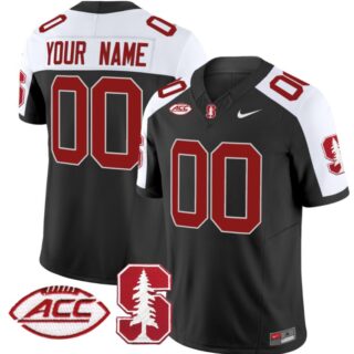 Custom Stanford Cardinal Jersey Name and Number Vapor Limited College Football Black Alternate