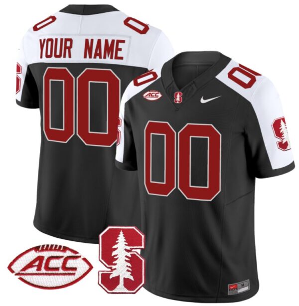 Custom Stanford Cardinal Jersey Name and Number Vapor Limited College Football Black Alternate