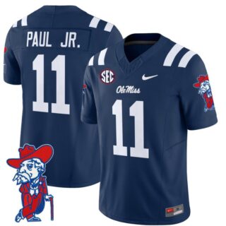 Chris Paul Jr Jersey #11 Ole Miss Rebels Vapor Limited College Football Stitched Navy