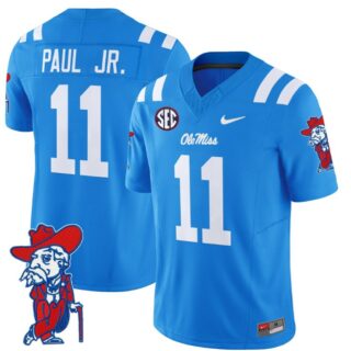 Chris Paul Jr Jersey #11 Ole Miss Rebels Vapor Limited College Football Stitched Powder Blue