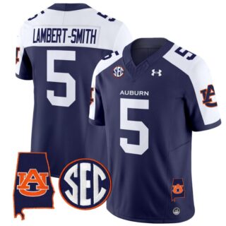 Lambert Smith Jersey #5 Auburn Tigers SEC Patch Vapor Limited College Football Navy Alternate
