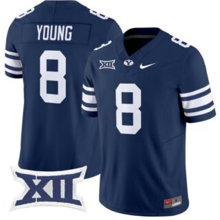 Steve Young Jersey #8 BYU Cougars Vapor Limited College Football Stitched Navy