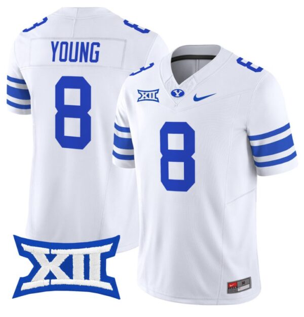 Steve Young Jersey #8 BYU Cougars Vapor Limited College Football Stitched White