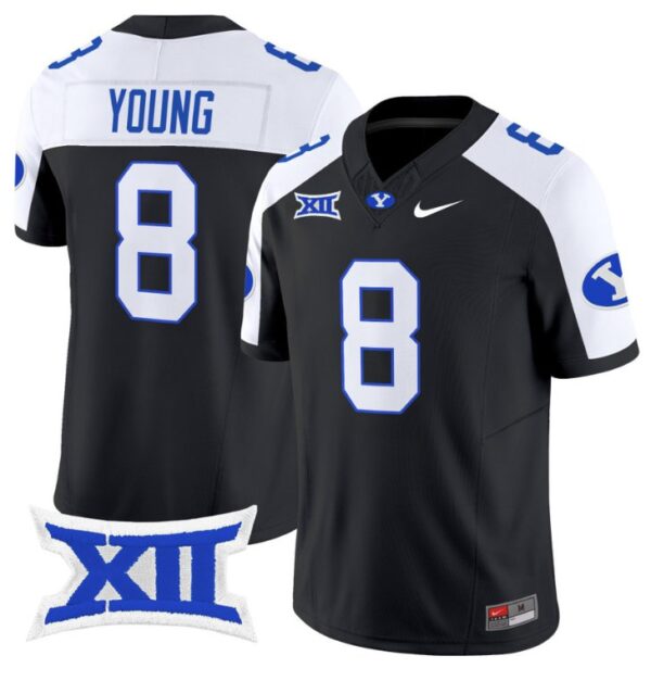 Steve Young Jersey #8 BYU Cougars Vapor Limited College Football Stitched Black Alternate