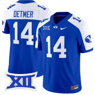 Ty Detmer Jersey #14 BYU Cougars Vapor Limited College Football Stitched Royal Alternate