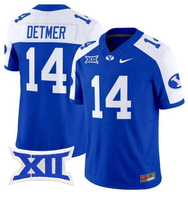 Ty Detmer Jersey #14 BYU Cougars Vapor Limited College Football Stitched Royal Alternate