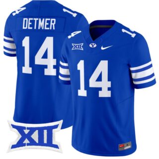 Ty Detmer Jersey #14 BYU Cougars Vapor Limited College Football Stitched Royal