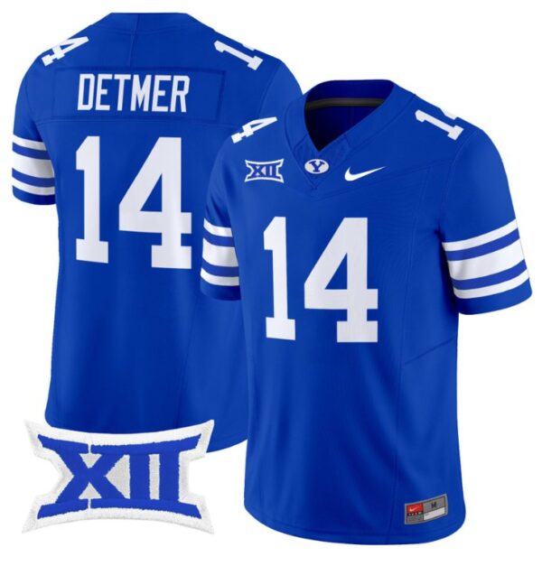 Ty Detmer Jersey #14 BYU Cougars Vapor Limited College Football Stitched Royal